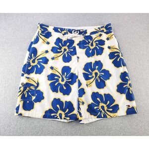 TOMMY HILFIGER 2XL Floral HAWAIIAN Mesh Lined SWIM TRUNKS Board Surf Shorts XXL